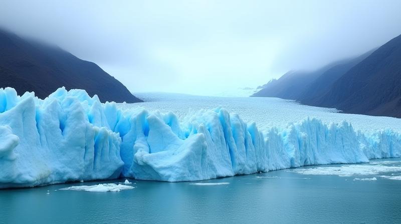 Image depicting the impact of climate change, such as melting glaciers or extreme weather
